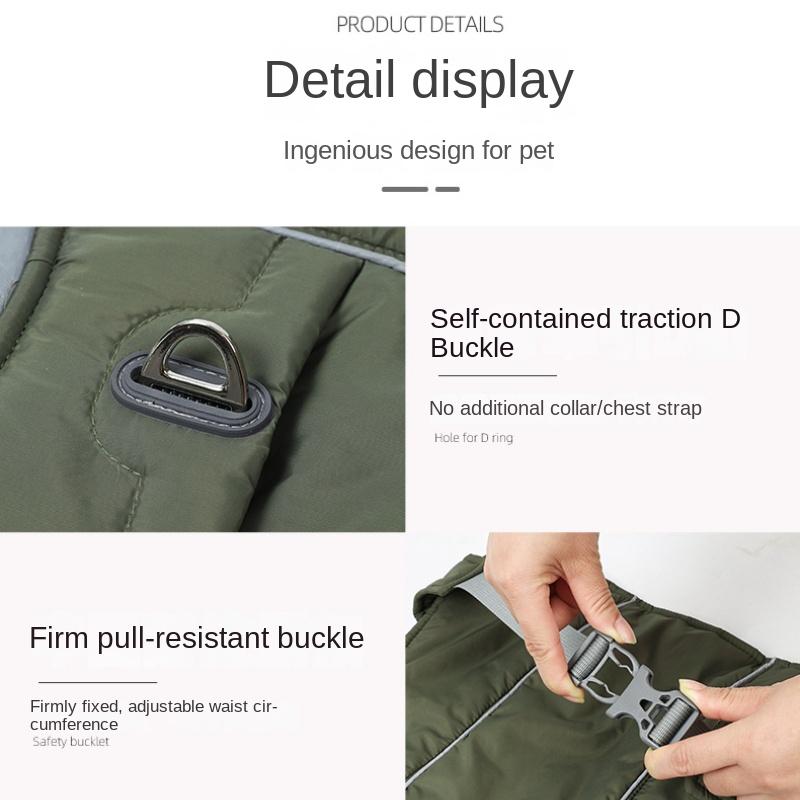 New Winter Pet Dogs Keep Warm Cotton-padded Jacket Dogs Waterproof Padded Clothes Outdoor Waterproof Clothes for Pets and Dogs.