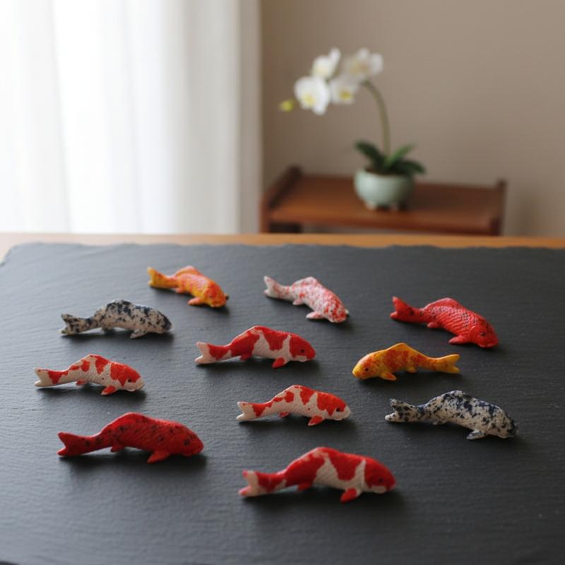 Gift Cartoon Mini Koi Fish Ornament Resin Crafts Cute Carp Figurines Simulation DIY Small Fish Statue Fairy Garden Decorations