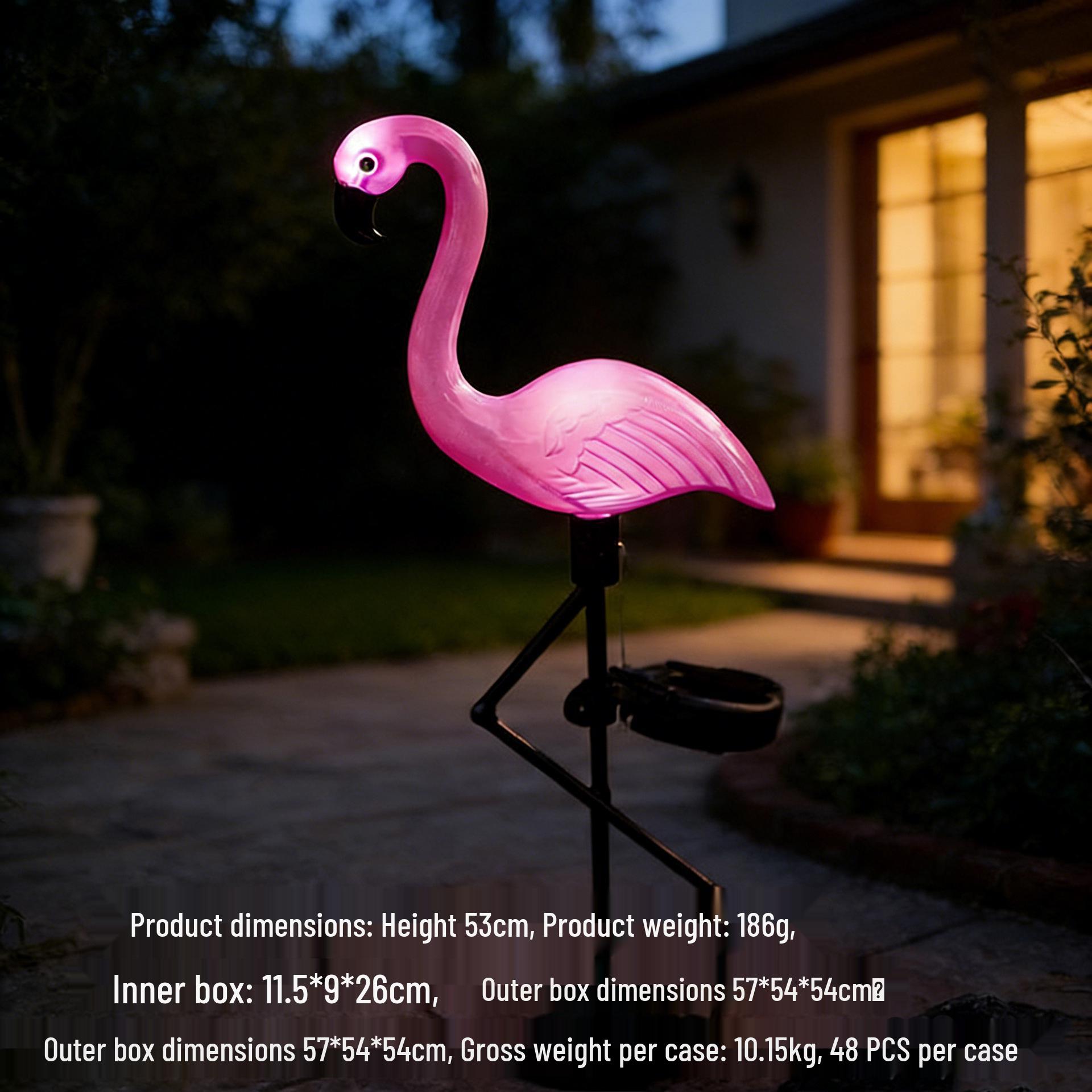 Cross Flamingo Solar Garden Stake Light - Outdoor Courtyard & Lawn Decor, Street & Villa Ambience.