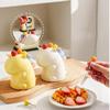 Cute Unicorn Fruit Fork White Whale Fountain Fruit Fork Set Creative Stainless Steel Fruit Fork Coffee Tea Dessert Fork Gift