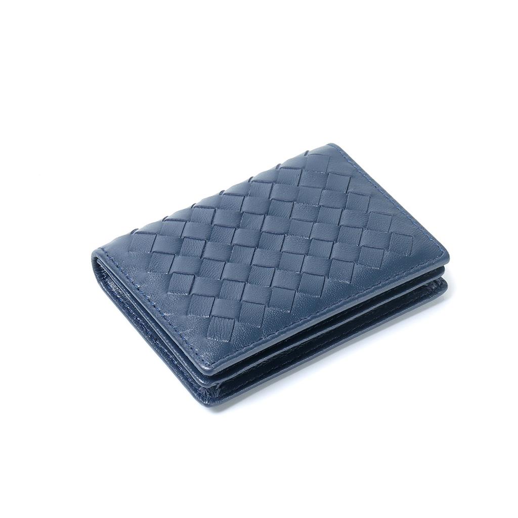 Kartentasche aus gewebtem Schaffell, Visitenkartentasche, Multifunktionstasche aus Leder für Damen, der gleiche Kartenclip für Männer und Frauen, einfache Wechseltasche.