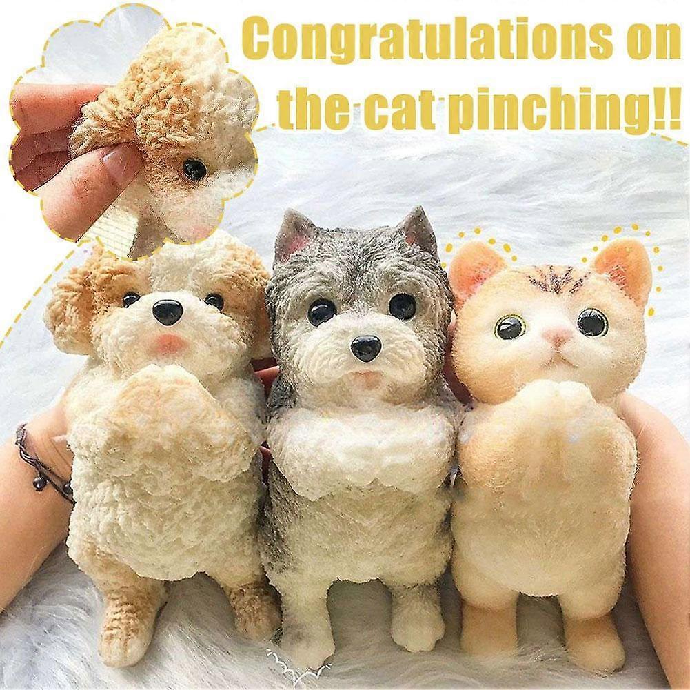 Relieving Stress Squeeze Toy Reducing Anxiety Cute Cat Pattern Cat Doll