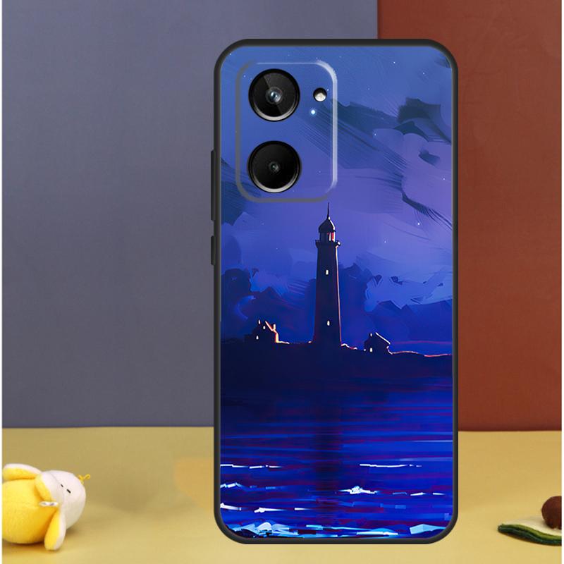 

Abstract art highway landscape lighthouse For Realme 15 Pro GT7 11 12 13 14 Pro Plus C67 C65 C63 C55 C53 C51 C35 C71 C75 Case Realme 12 Pro