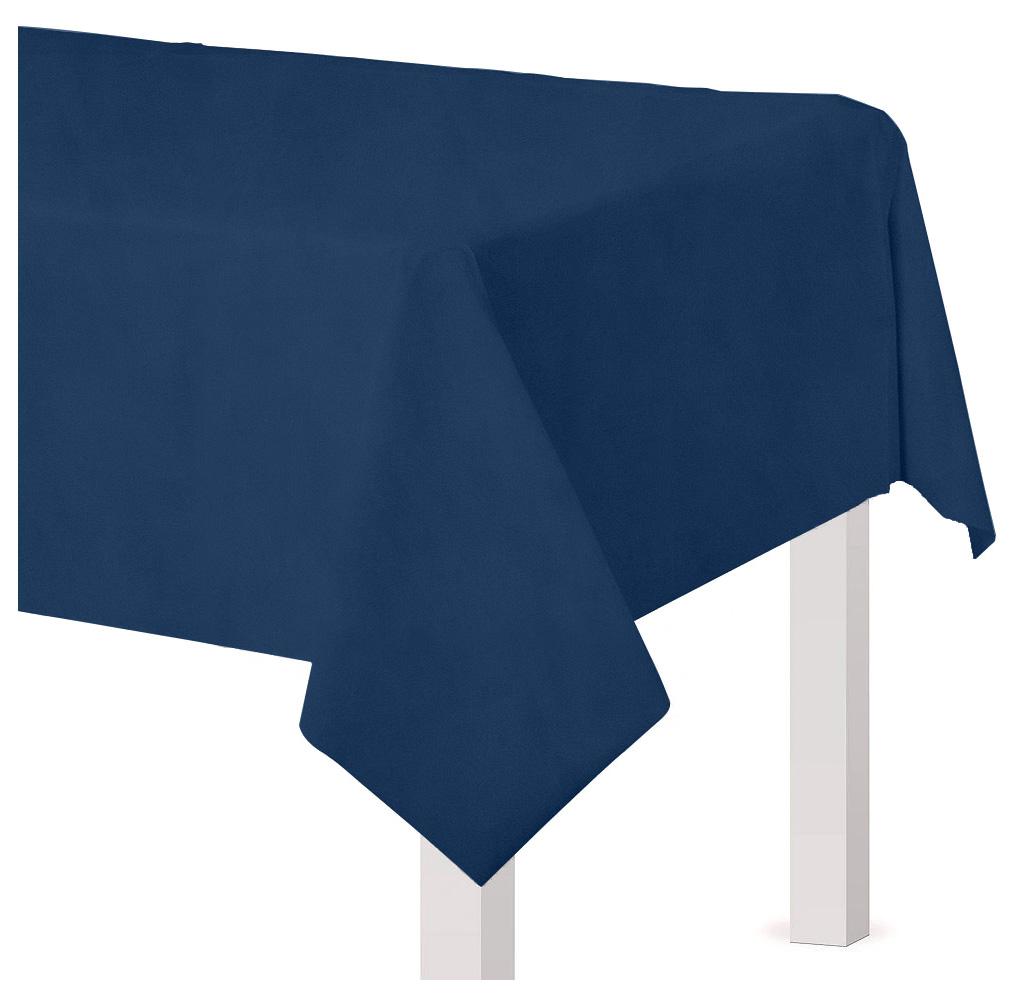Matt Velvet Navy Blue Tablecloth For Table 140X240Cm