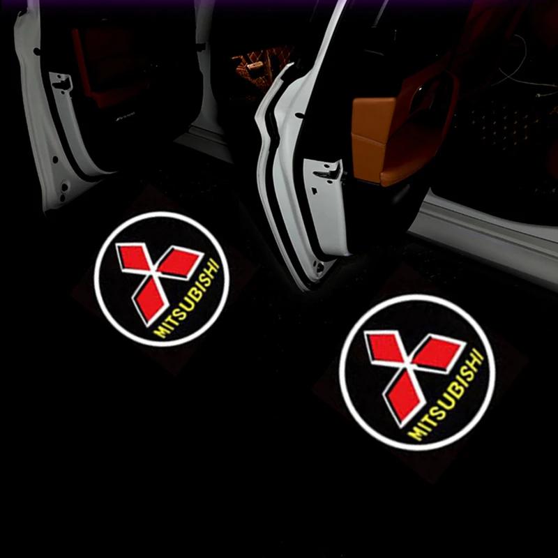 Car LED Door Shadow Wireless Welcome Lamp Projector Light for Mitsubishi ASX Ralliart Outlander Lancer Pajero Eclipse Galant