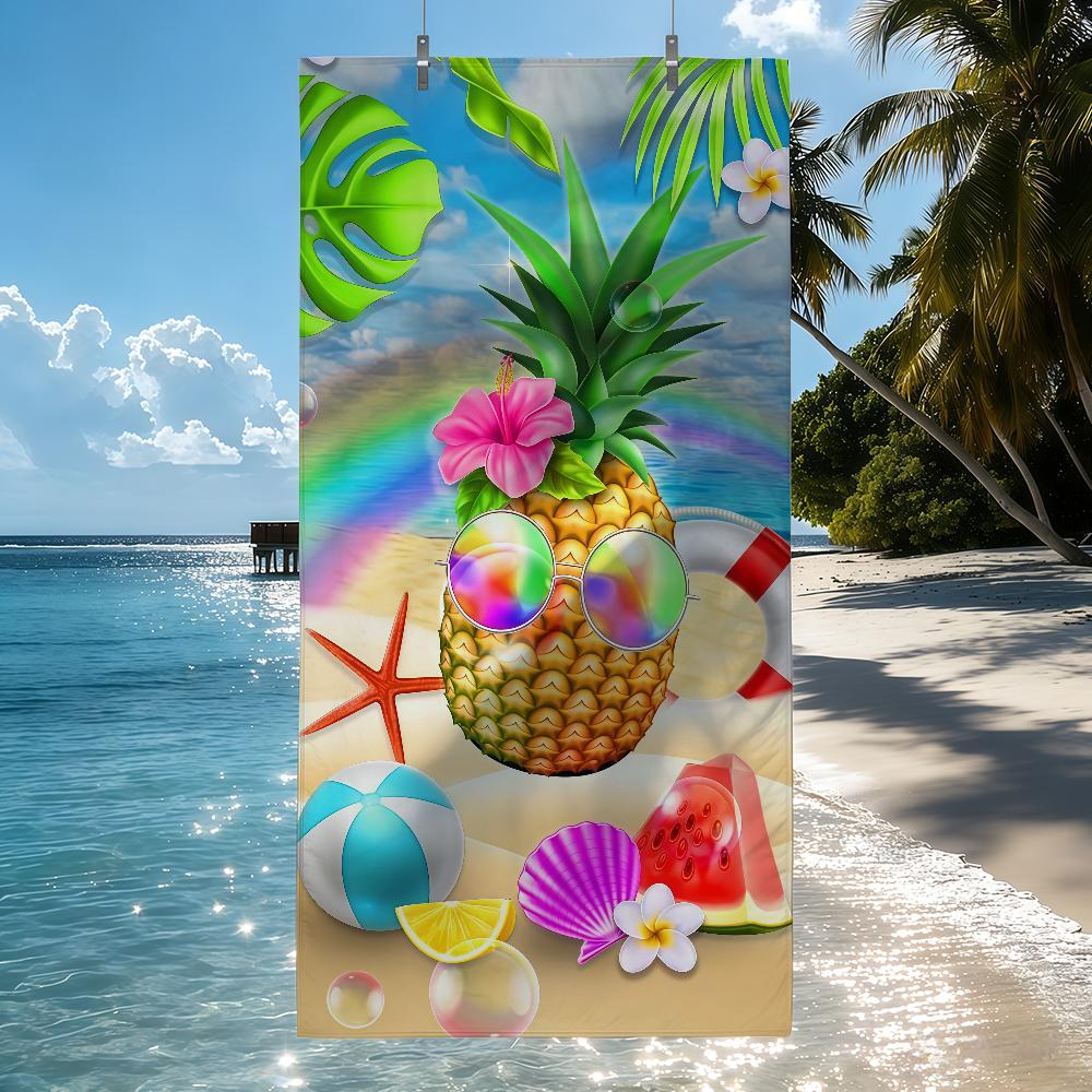 Tropical Drink Coconut Plumeria for Summer Quick Drying Beach Towels Are Suitable For Swimming Pools Camping Yoga And The Gym