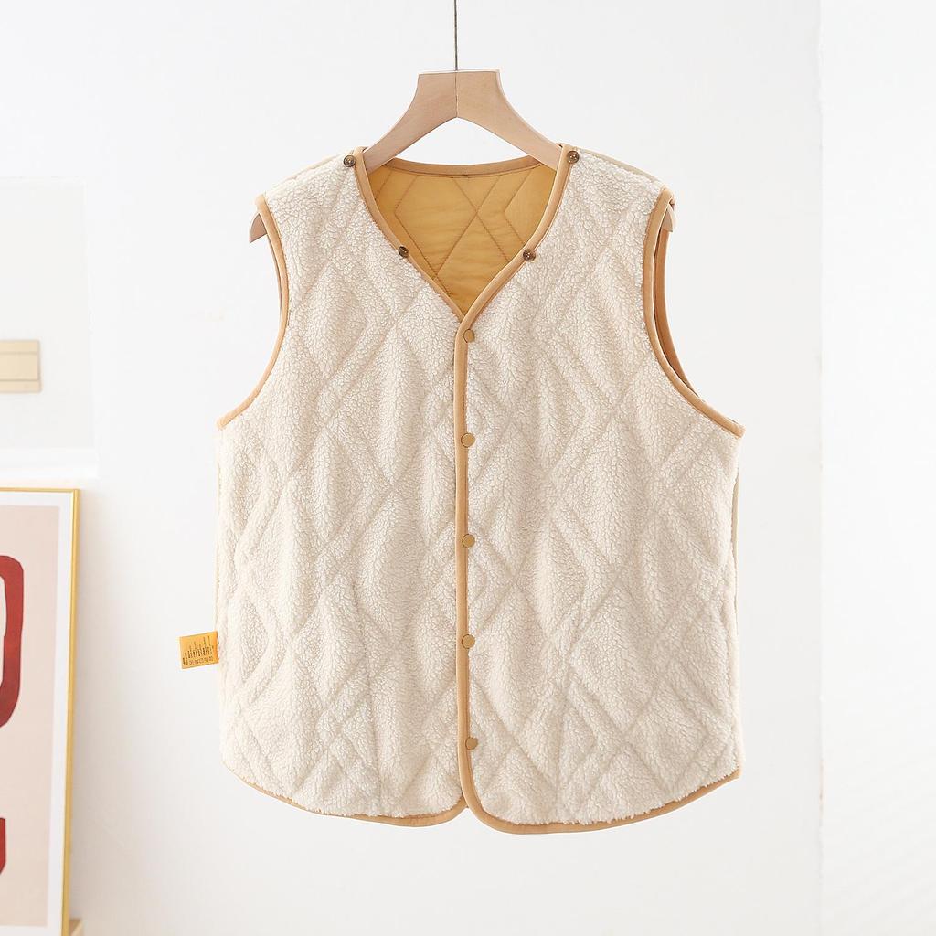 Unisex Winterweste mit Fleecefutter und abnehmbarem Kragen - Warme ärmellose Jacke