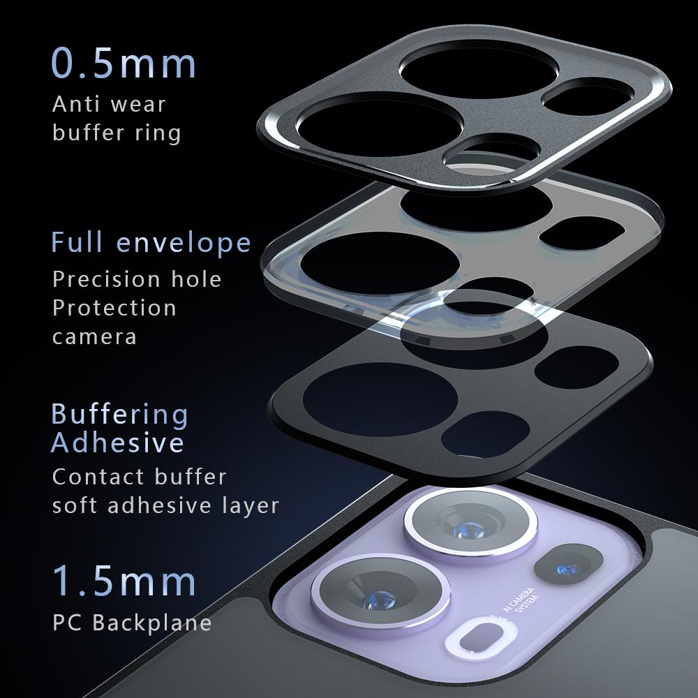 For OPPO Reno 13,Reno 13 Pro Case Shockproof Frosted Skin Feel Matte PC+TPU Anti-fingerprint Transparent Cover For Reno13