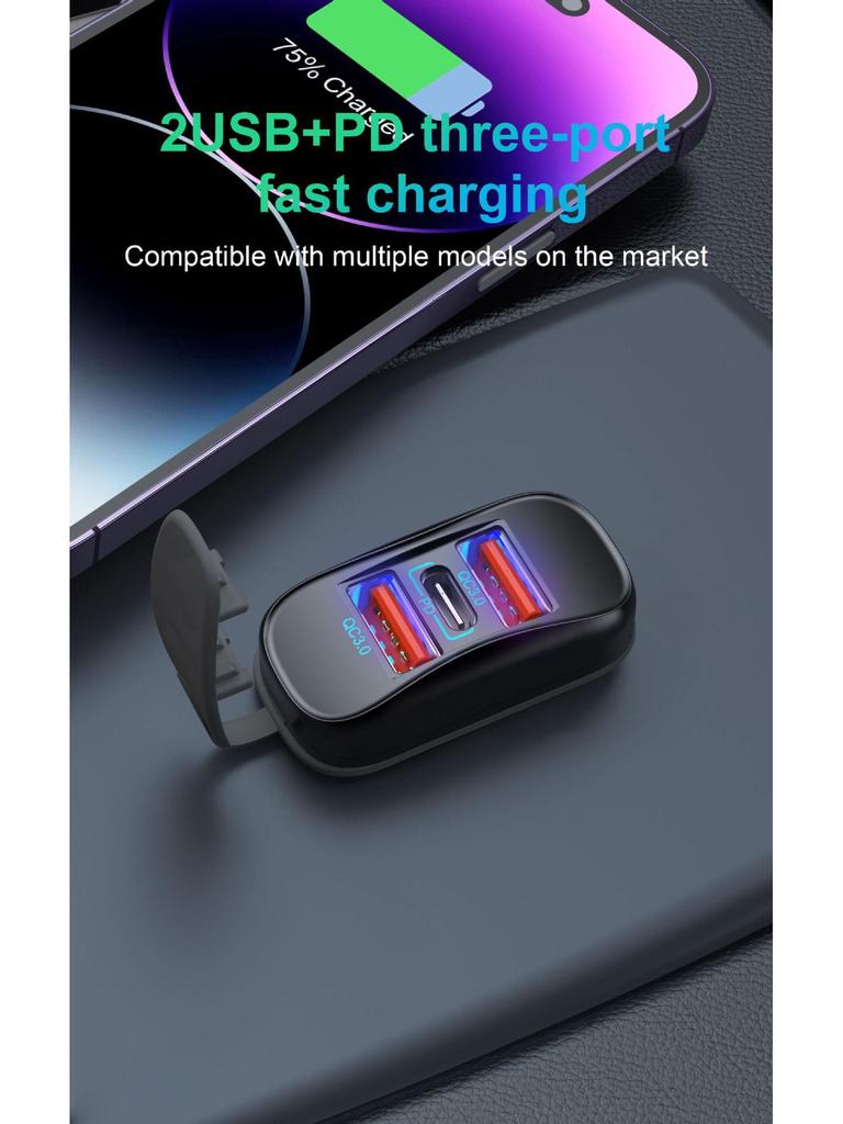 Dual QC+PD Car & Boat Charger for Phones, 12-24V