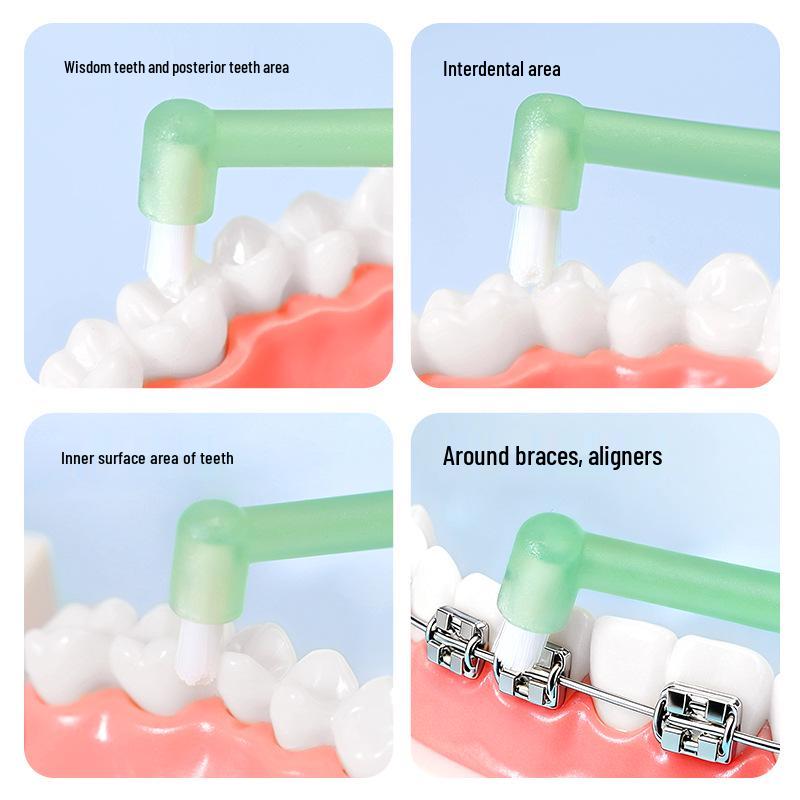 Orthodontic Soft Bristle Toothbrush for Adults – Single-Tuft, Small Head for Cleaning Pits, Fissures, and Wisdom Teeth with Braces