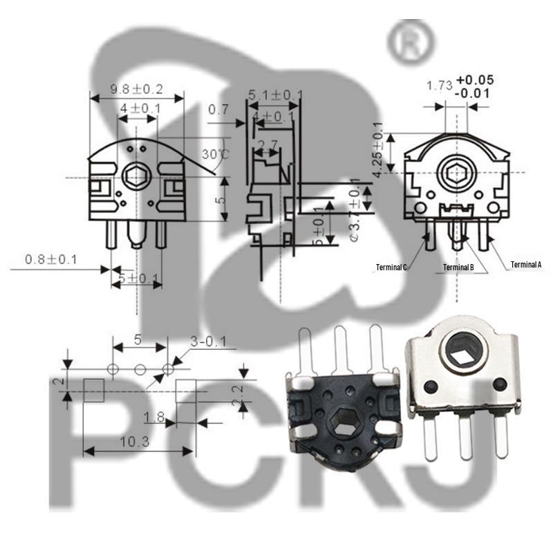 Mouse Wheel Encoder Repair Parts: 4/5/5.5/7/9/11/13MM Rolling Switch Potentiometer
