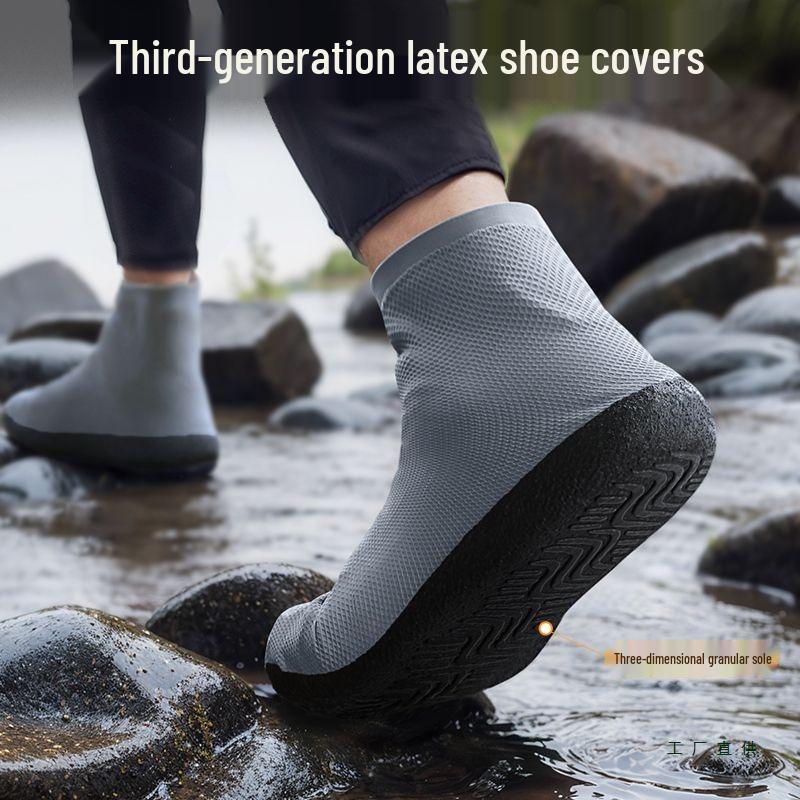 Unisex Waterproof Non-Slip Shoe Covers - Durable and Portable Silicone Rain Boots for Rainy Days, Available for Adults and Children