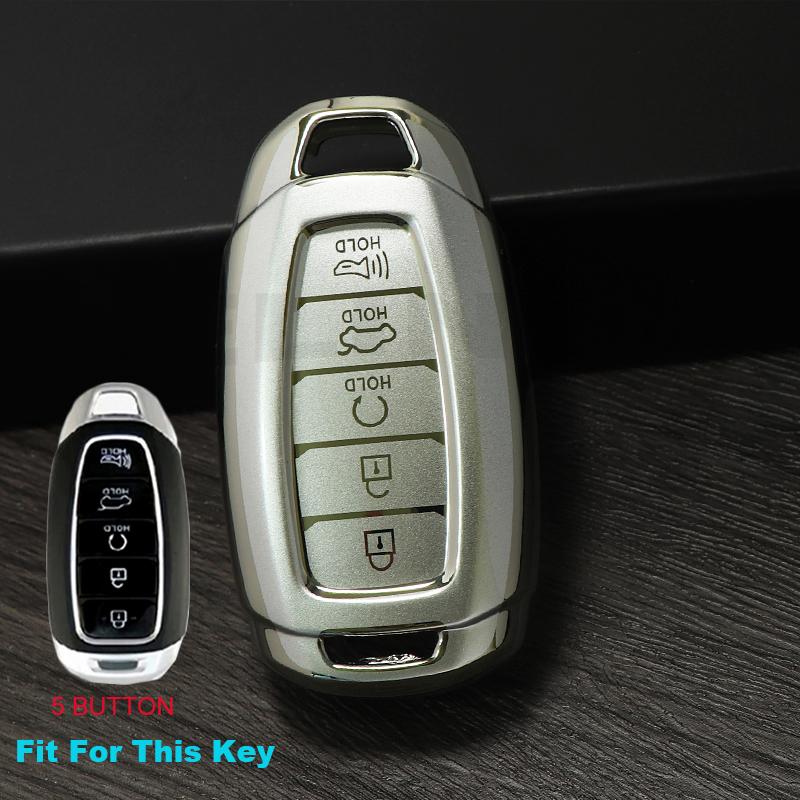 Quicksand TPU Car Remote Key Case Cover For Hyundai i30 ix25 Elantra KONA Solaris Azera Grandeur Ig TM Accent Santa Fe Palisade