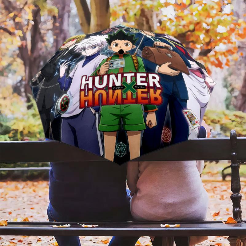 1 PC Automatic Folding Umbrella - Hunter X Hunter Pattern Portable Foldable Design With 8 Ribs Christmas Birthday Gifts
