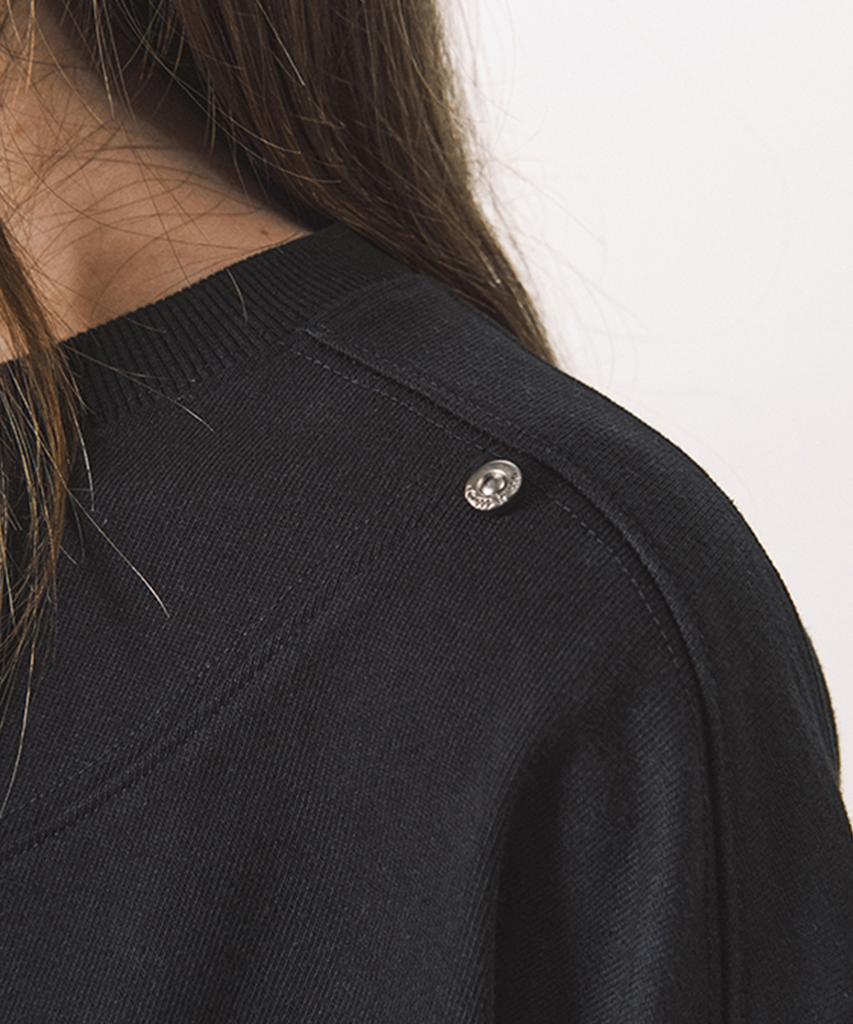 EMKM French Rivet Point Sweatshirt_Black