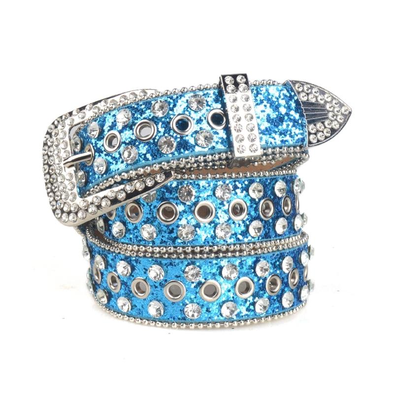 Bling Bling Cowboy Cowgirl Waist Belt Jeans Skirt Full Rhinestone Belt for Teens