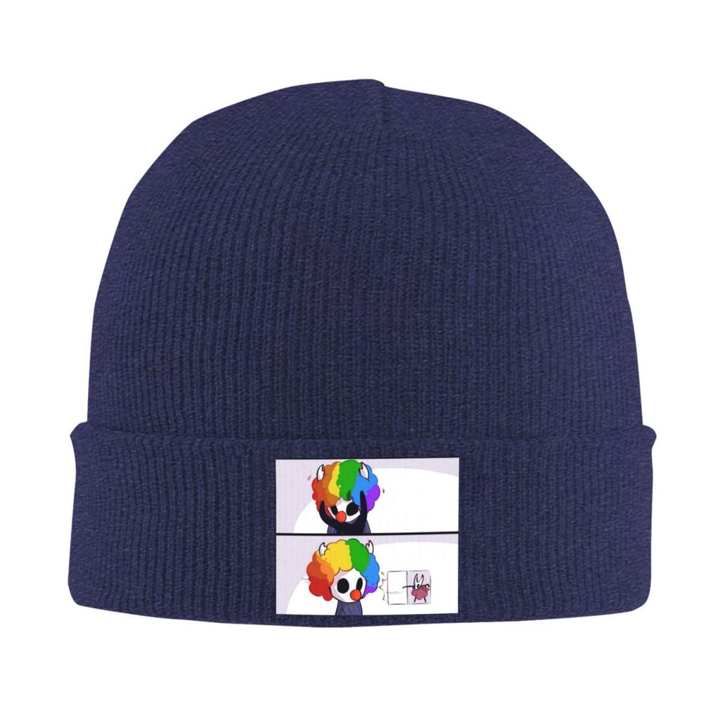 Hollow Knight Silksong Clown Warm Knitted Cap Winter Knit Bonnet Hat Skullies Beanies Hip Hop Caps for Unisex