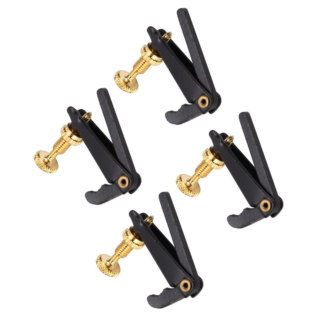 4Pcs Violin Fine Tuners Metal String Adjuster Replacement Musical Accessories for 3 4 4 4