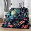 1pc Cat Printing Lightweight Flannel Blanket, Comfortable and Warm Blanket, for Camping Sofa Bed and Couch Office, Gift