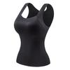 Thermal Tank Top for Women Fleece Lined Sleeveless Underwear Top with Built In Bra High Stretch Camisole Undershirt Soft Warm Base Layer