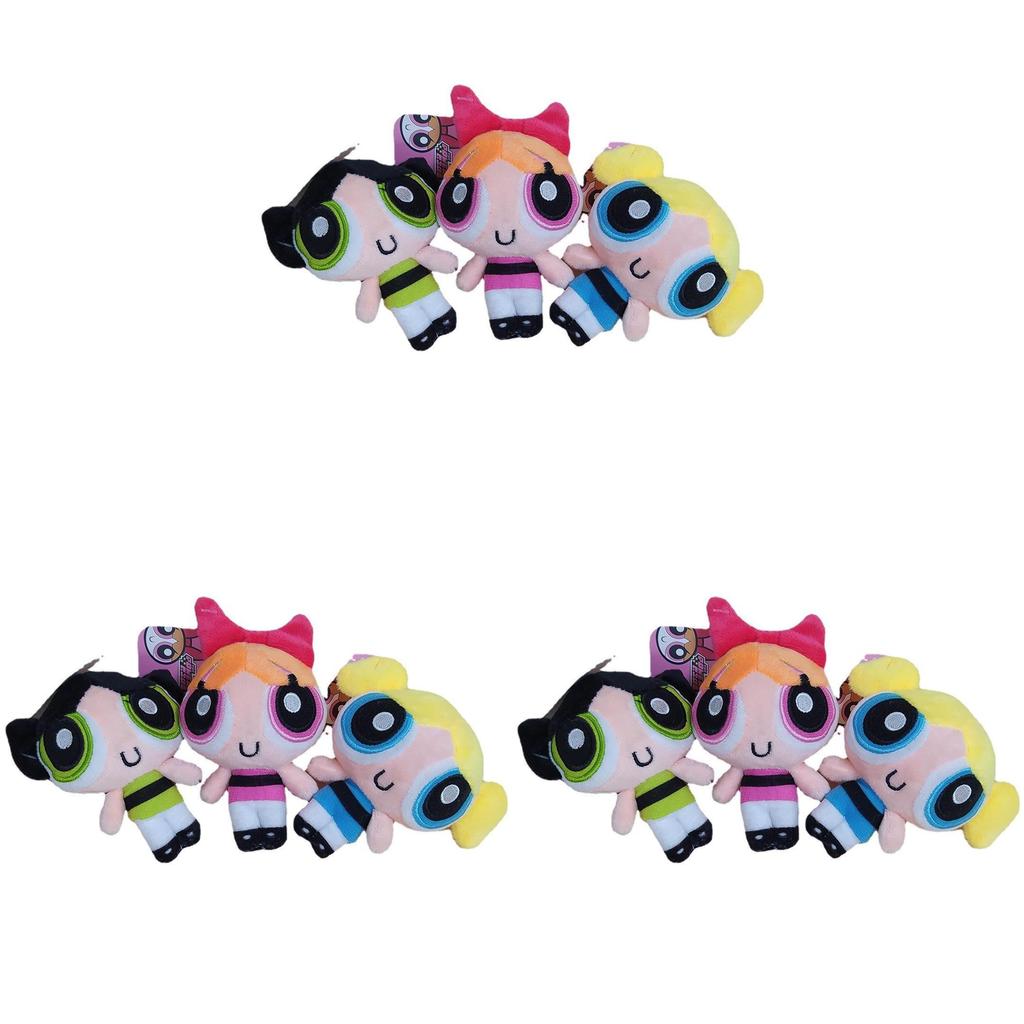 Set di Ciondoli Zaino Bambole Peluche Powerpuff Girls Giocattoli Morbidi Adorabili Per Bambini E Fan