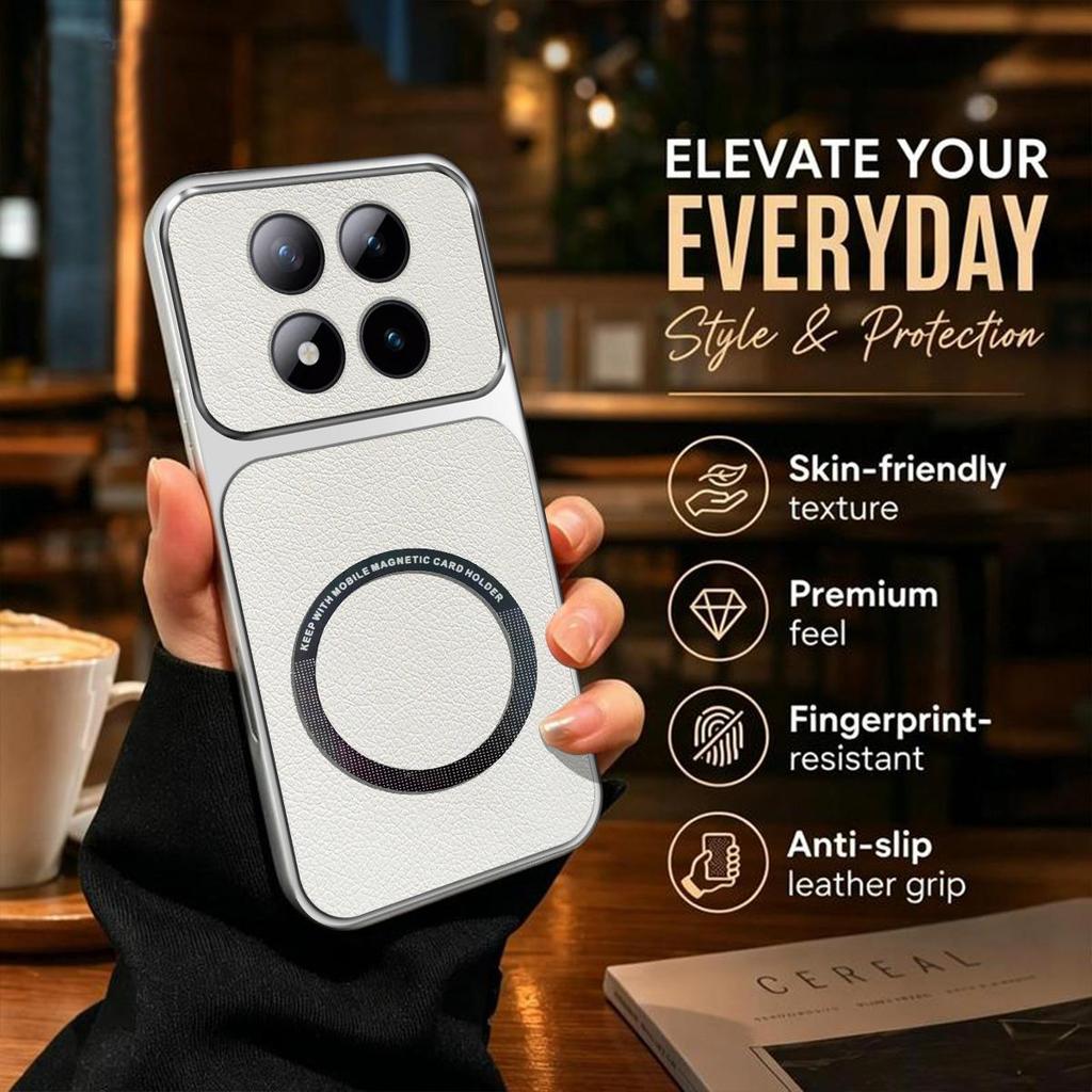 Case for Xiaomi Redmi Note 15 Pro+,Pro 5G,Pro 4G,POCO M8 Pro 5G Viral Change to 17 Magnetic Split Leather Back Big Lens Protector Cover