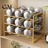 Stable Bottle Rack Iron Wine Rack, Curved Grooves, Countertop Cabinet Storage Shelf, Compact Kitchen Pantry Metal Holder, for Cupboard And Stand