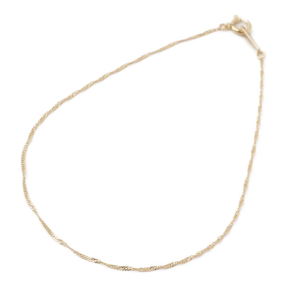 18K Gold Bracelet Screw Chain K18 Gold 18cm 0.4g