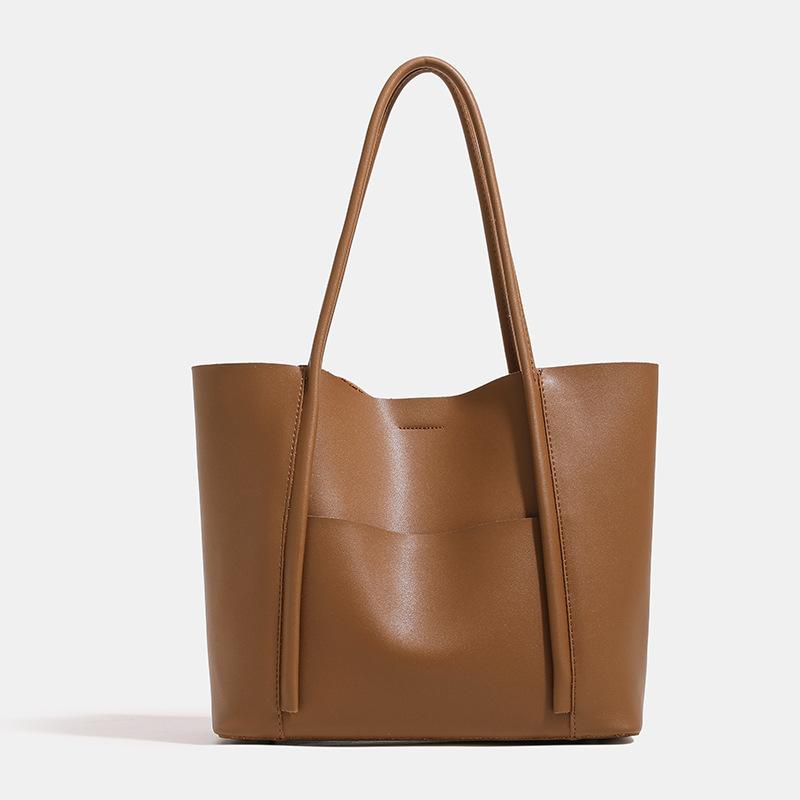New Niche Design Tote Bag for Women, Large Capacity Soft Leather Women's Bag, Autumn and Winter Commuting Bag, High-end Feel Large Bag