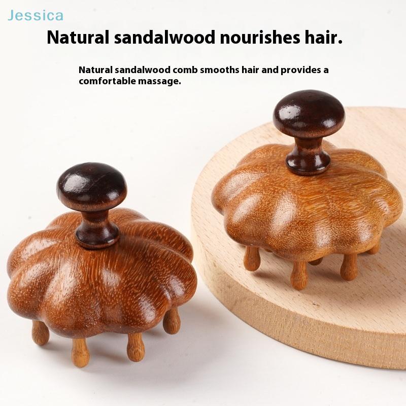 Wide-tooth Massage Comb Sandalwood Handheld Scalp Massager Relieve Fatigue Universal For The Whole Body