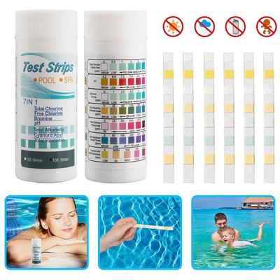 7 In 1 Swimming Pool Chlorine PH Test Strips Alkalinity Hardness Test Strip Water Tester Paper Hardness Tool Pool Accessories