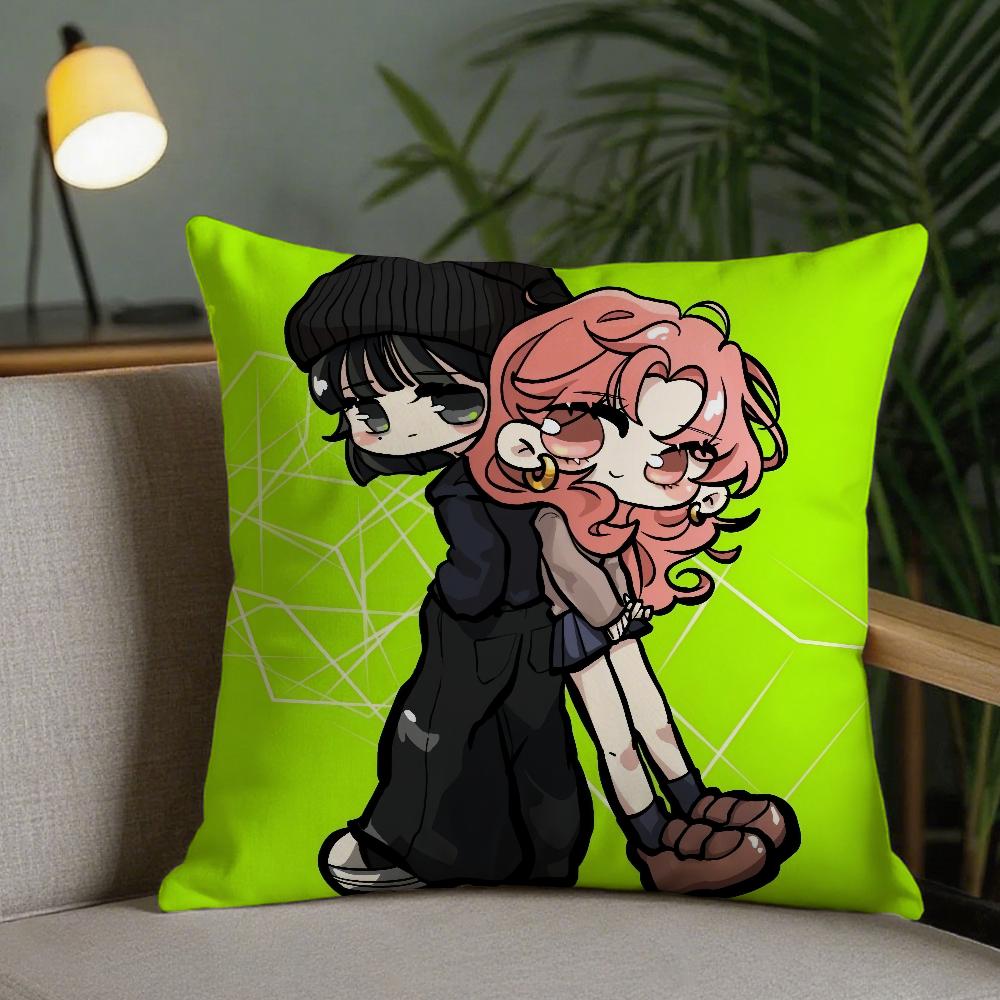 AAya OOosawa KKoga MMitsuki Pillow Case Square DoubleSided Printing Sofa Cushion Cover Pillowcase Bedroom Bedside