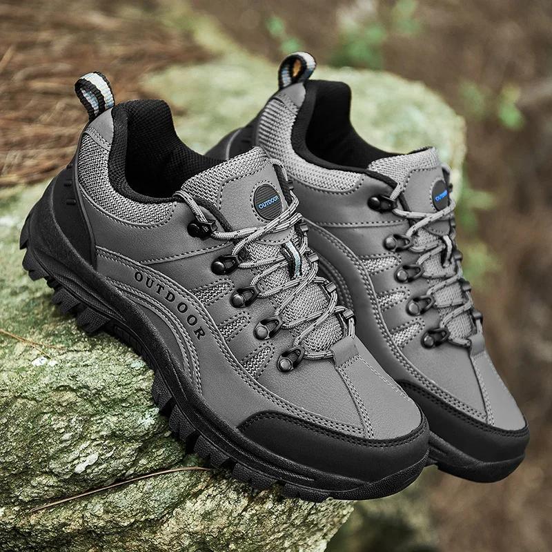 Men Tactical Boots Army Waterproof Climbing Shoes Unisex Anti-Slip Male Motorcycle Work Hiking Shoe Outdoor Breathable Plus Size