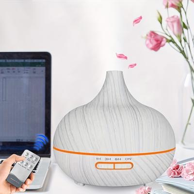 Diffuser For Home 550ml 7 LED Colors Home Wood Grain Fragrance Machine Essential Oil Sprayer Ultrasonic Remote Control Air Purif