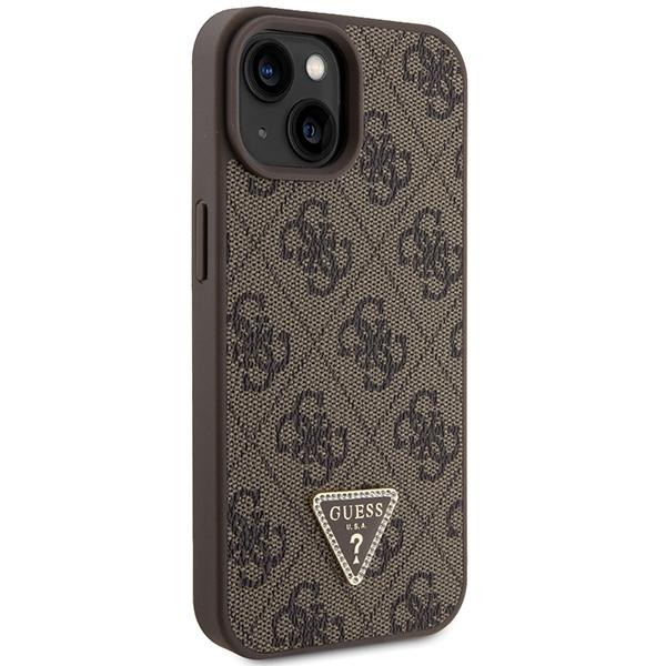 Guess Guhcp15Mp4Tdscpw Iphone 15 Plus / 14 Plus 6.7 Brązowy/Brown Hardcase Crossbody 4G Metal Logo