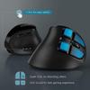 JOMAA Ergonomic Vertical Dual-Mode Rechargeable Bluetooth Mouse