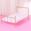Iron Frame Doll Bed Furniture 1:12 Scale Mini Bed Model Dollhouse Bed  Dollhouse Accessories