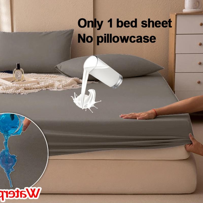 1pc High Quality Fitted Sheet, Waterproof Mattress Protector Without Pillowcase - Premium Microfiber, Pocketed Breathable Mattress Cover