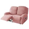 6pcs Solid Color Recliner Sofa Cover Elastic All-inclusive Couch Coushion Case Soft Pet-friendly Protective Case for Living Room