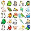 50 Parrot Stickers: Cartoon Birds Cute Decoration for Journals, Stationery, Tablets, DIY