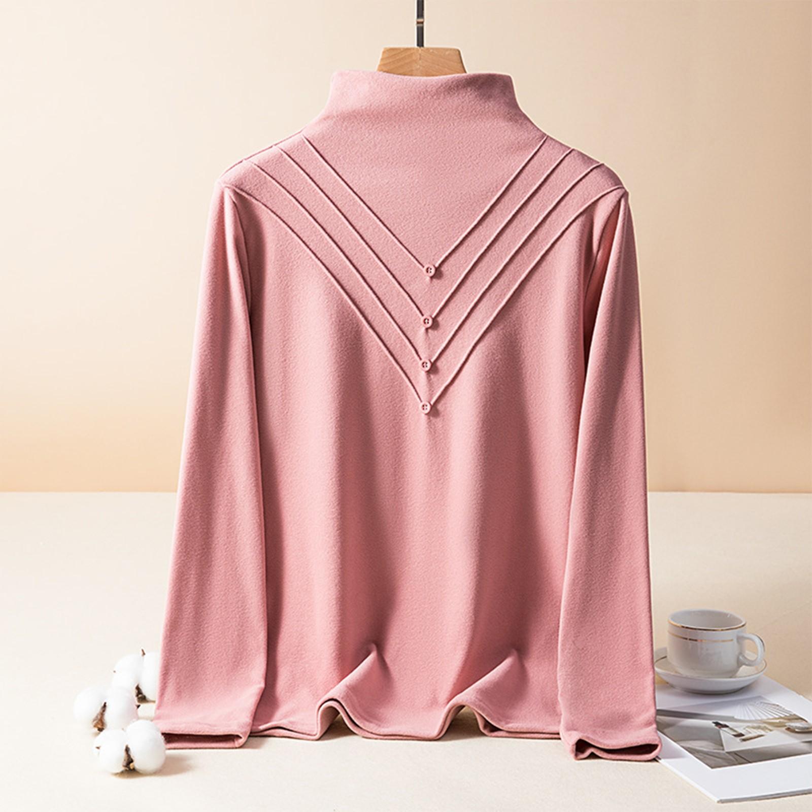 

Женский модный однотонный флисовый утолщенный топ с длинными рукавами XL арбуз красный