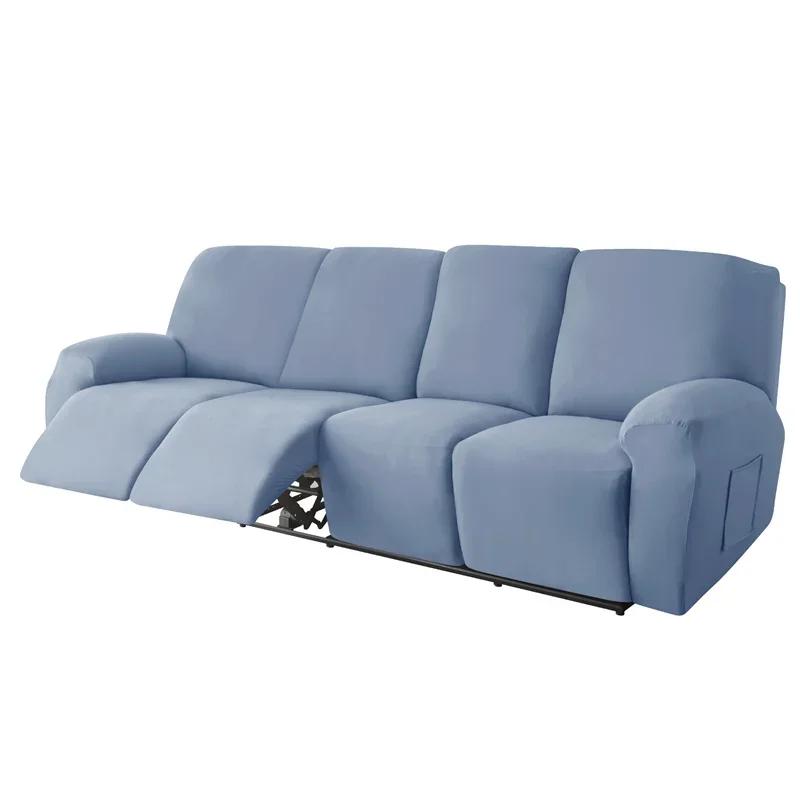 1/2/3/4 Seater Recliner Sofa Covers Elastic Relax  Armchair Cover Stretch Reclining Chair Slipcovers Furniture Protector