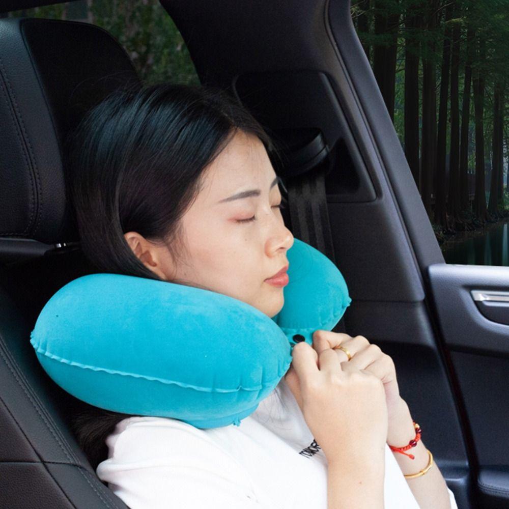 Super Light U-SHape Pillow Portable U Shape Neck Cushion Automatic Air Inflatable Pillow Tourist