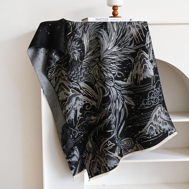 Čtyři roční období k dispozici Nový dámský všestranný kabát na vlasy Imitace kašmírové šály Teplá střední šála šál