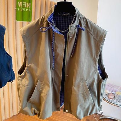 Colete para Mulheres Tops Sem Mangas Jaqueta Colete Oversize Solto Versátil Casual Roupa de Trabalho Colete sem Mangas Top
