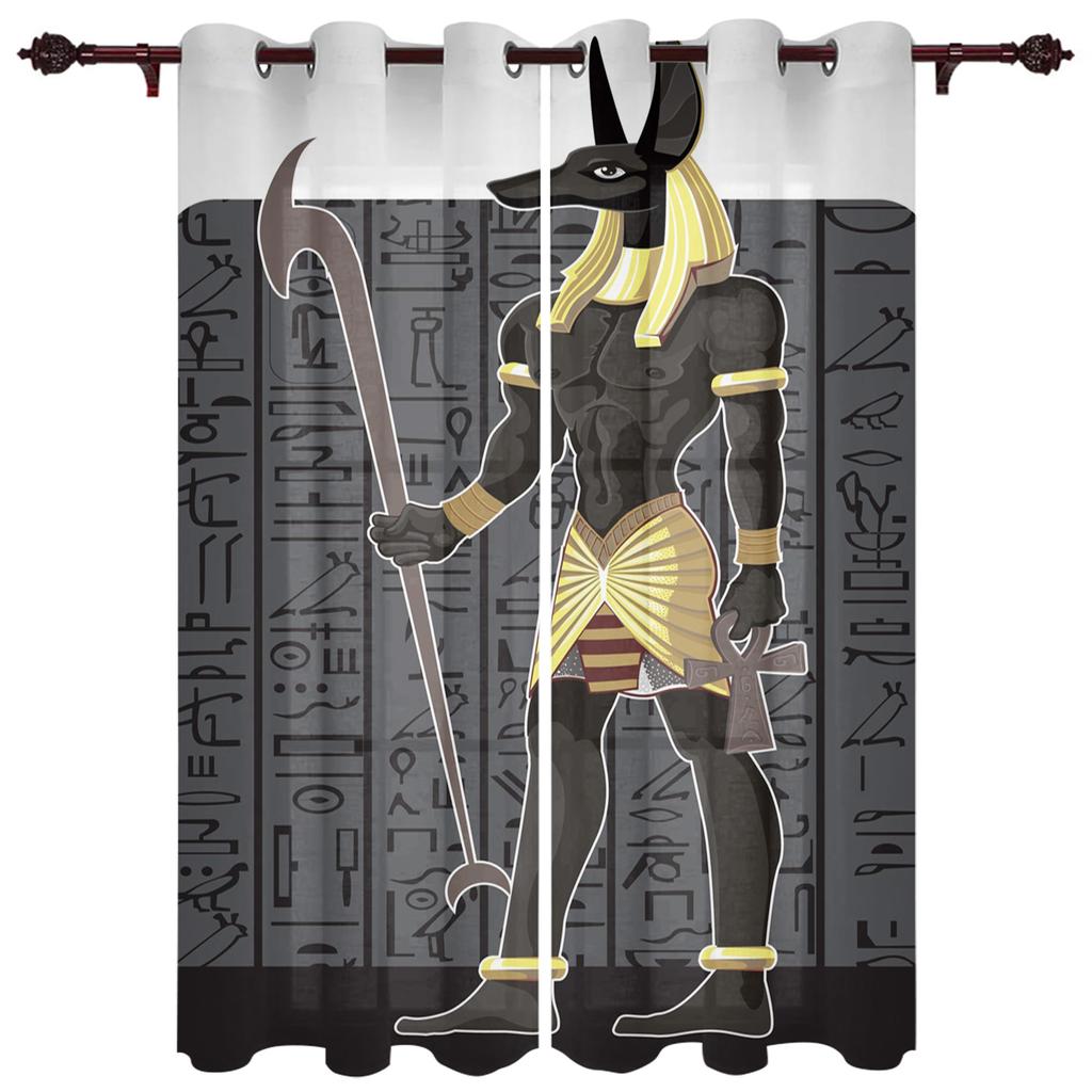 Egyptisk Tempelkultur Symbol Gardiner för Sovrum Kök Fönsterbehandlingar Kappa Gardiner för Vardagsrum