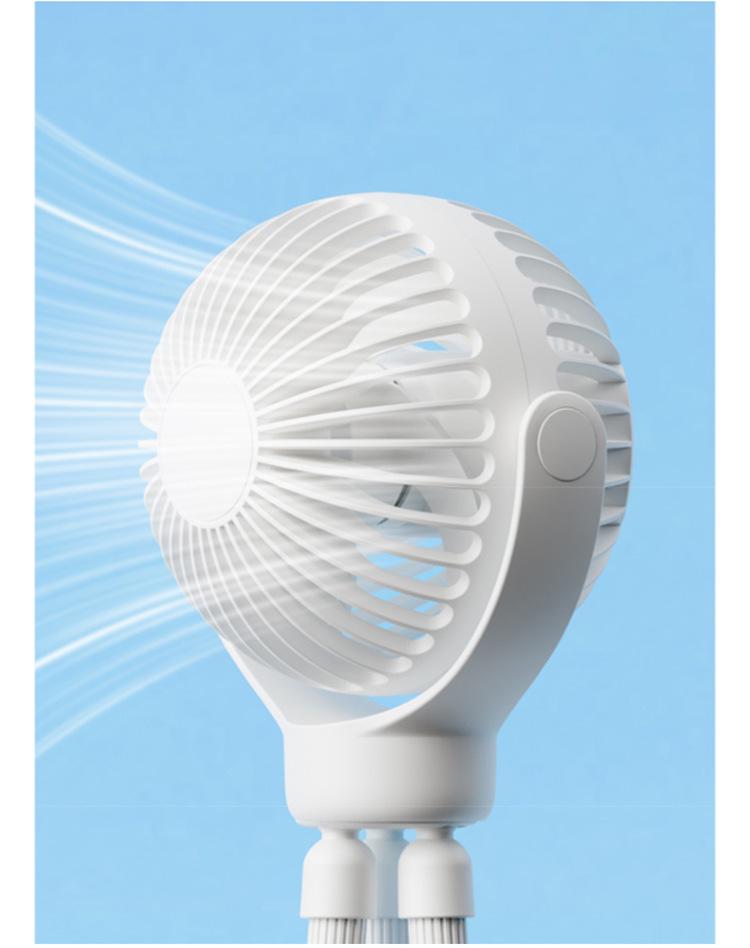 Rechargeable Octopus Baby Stroller Fan - Portable, Silent, and Versatile Companion for Dorms and Desktops