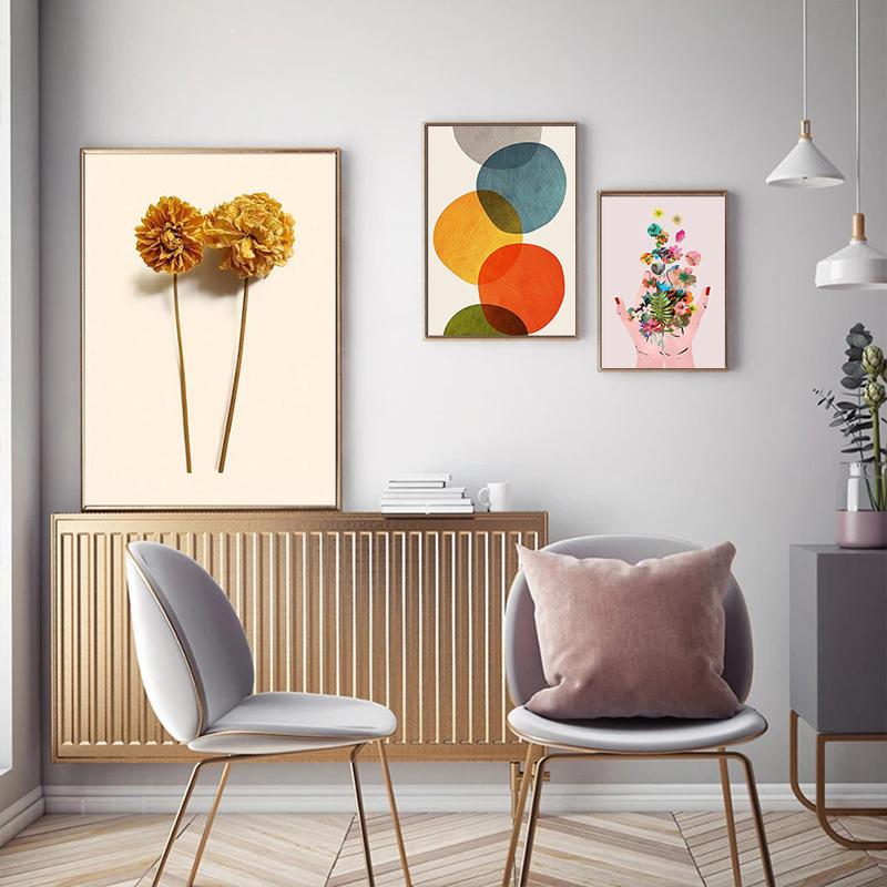 Sun Tree Flower Landscape Calm Quotes Wall Art Canvas Painting Nordic Posters And Prints Wall Pictures For Living Room Decor
