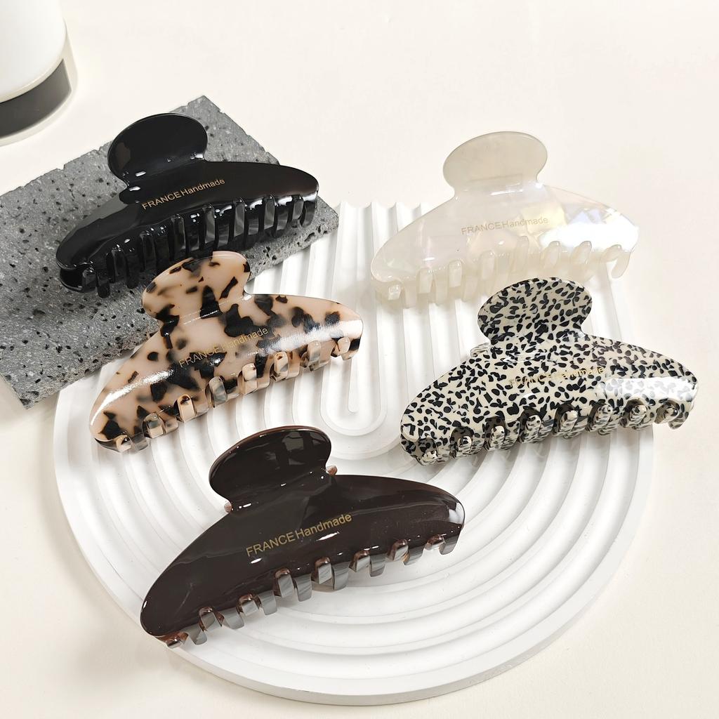 France Chocolate Brown Large Small Disc Hair Shark Clip French High Value Grab Clip Hairpin Hairpin Hairpin