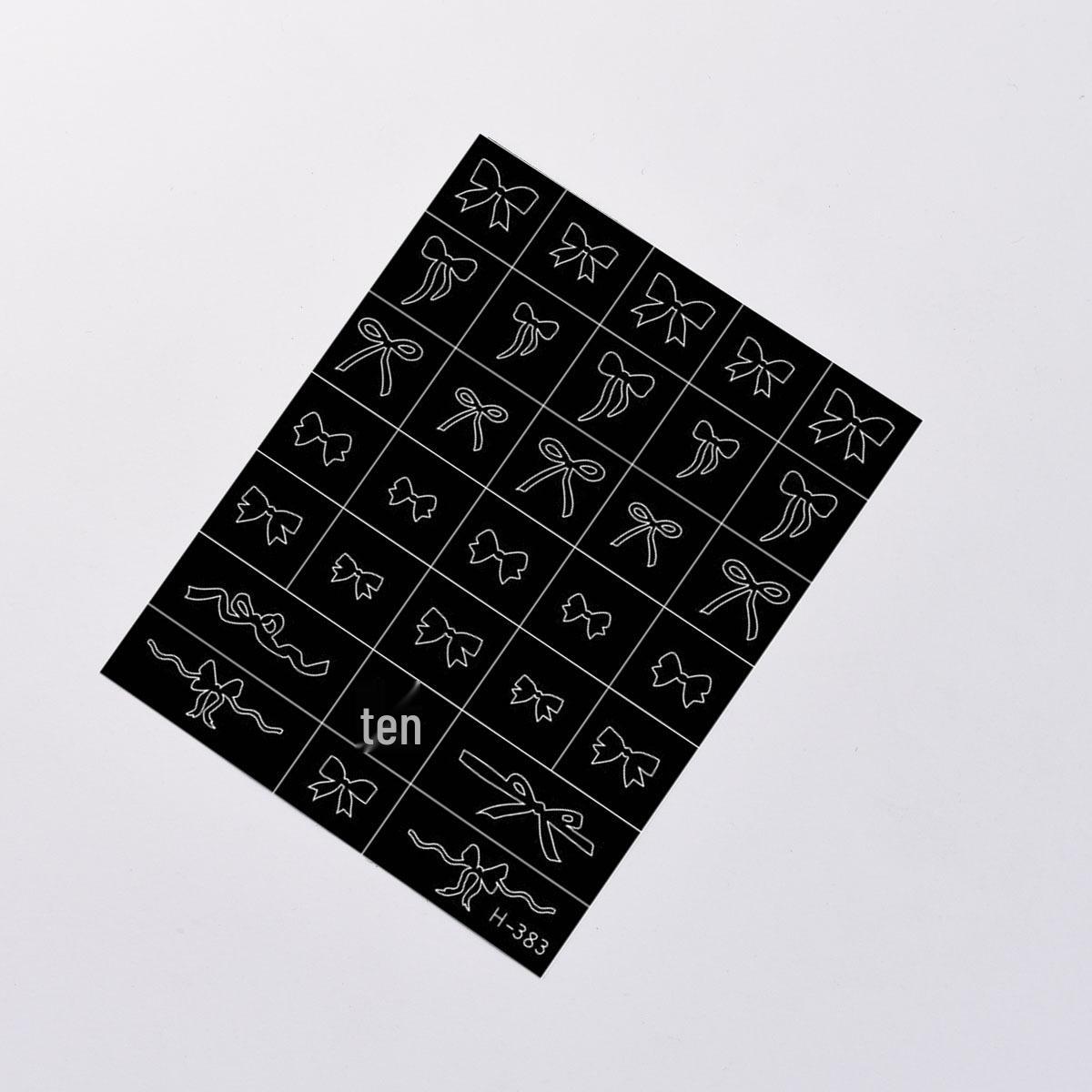 

Hollow Bow Nail Stickers: 2026 Gel Marbling Butterfly Template